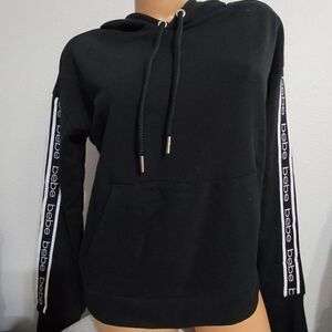 1070  MEDIUM  BEBE  Women's Get Fit Graphic Black Sweatshirt  NWT